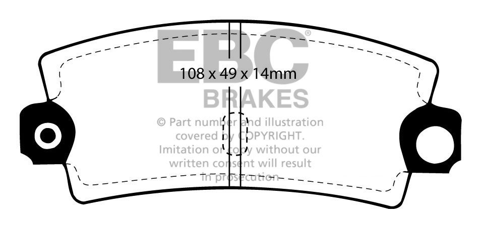 EBC Brakes RENAULT 18 1.6 Turbo 82-86 Remblokken achterzijde gre