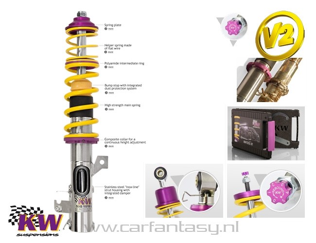 Coilover KW V2 inox Seat Toledo 5P 1.9 TDI 10/2004-