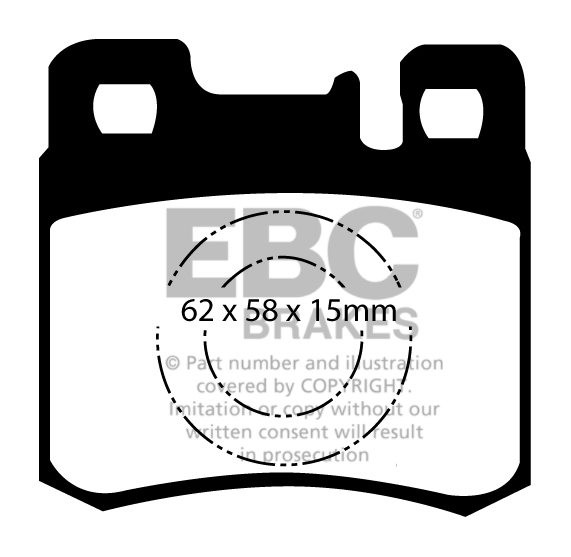 EBC Brakes MERCEDES (R129) 500SL 89-93 Remblokken achterzijde re