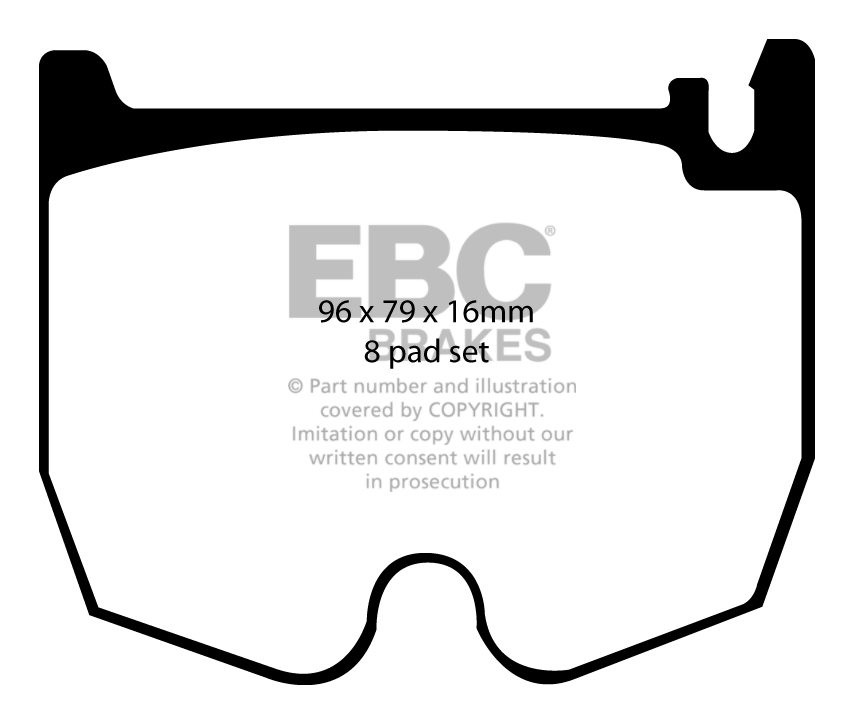 EBC Brakes MERCEDES CLS (C219) CLS55 AMG 2005-2010 Remblokken vo