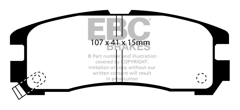 EBC Brakes MITSUBISHI RVR 2.0 TD 92-97 Remblokken achterzijde