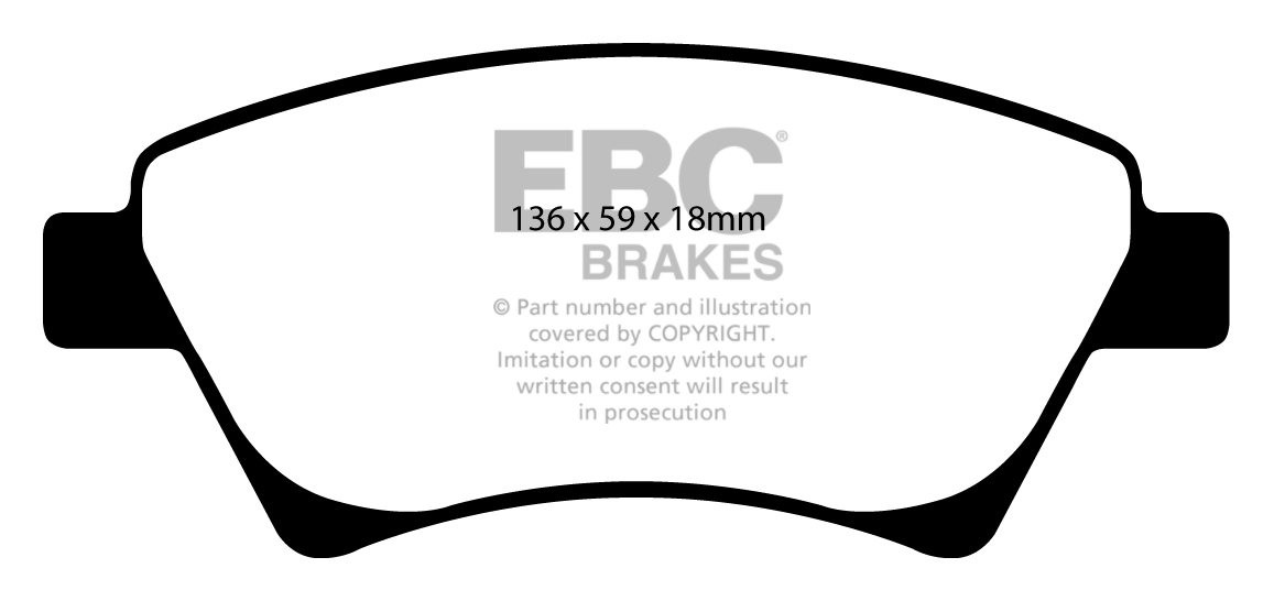 EBC Brakes RENAULT Scenic 1.4 2002-2005 Remblokken voorzijde gre