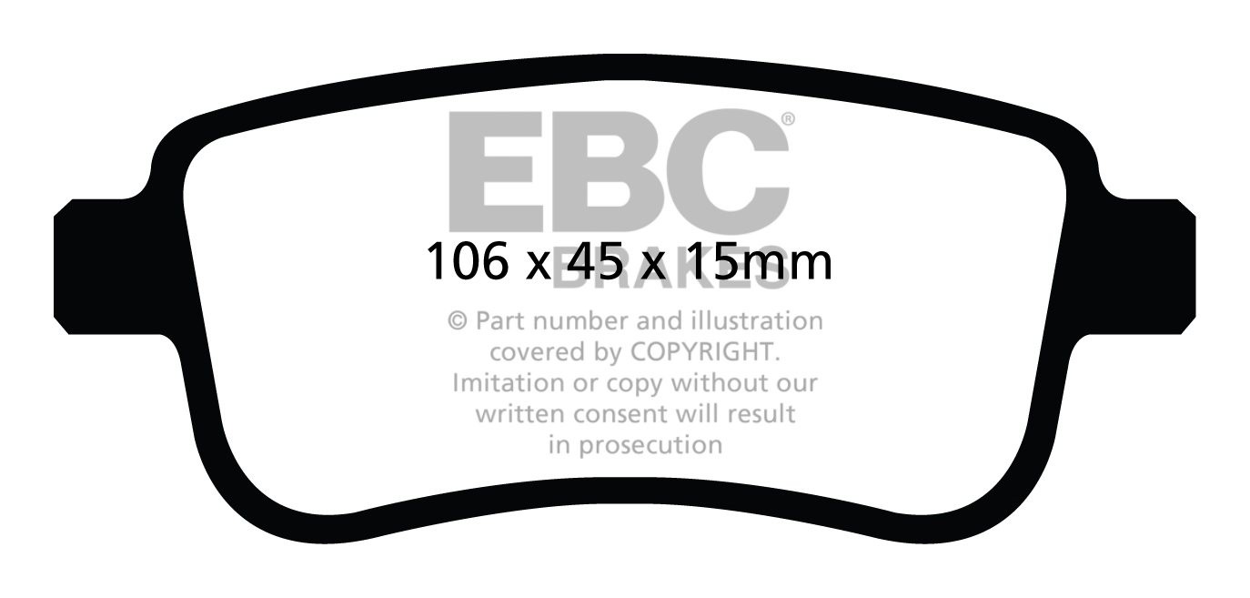 EBC Brakes RENAULT Fluence 2.0 2010-.. Remblokken achterzijde