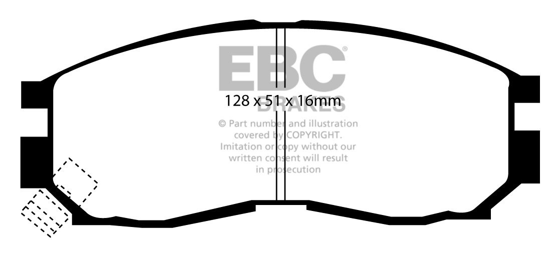 EBC Brakes MITSUBISHI RVR 1.8 91-97 Remblokken voorzijde