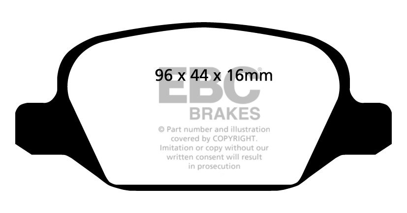 EBC Brakes ALFA ROMEO Mi.To 1.4 2010-.. Remblokken achterzijde g