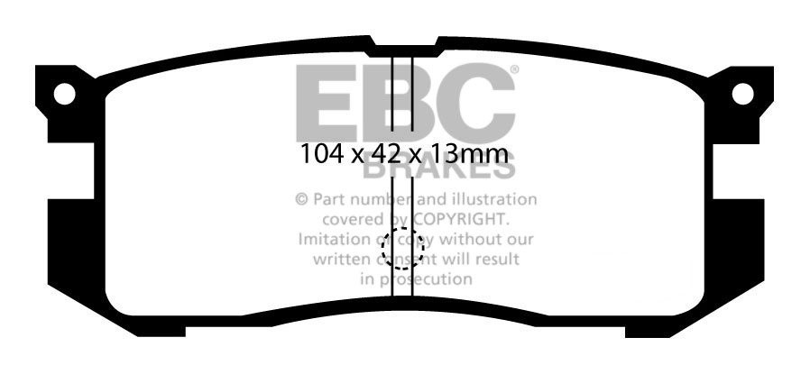 EBC Brakes FORD Probe 2.5 92-93 Remblokken achterzijde