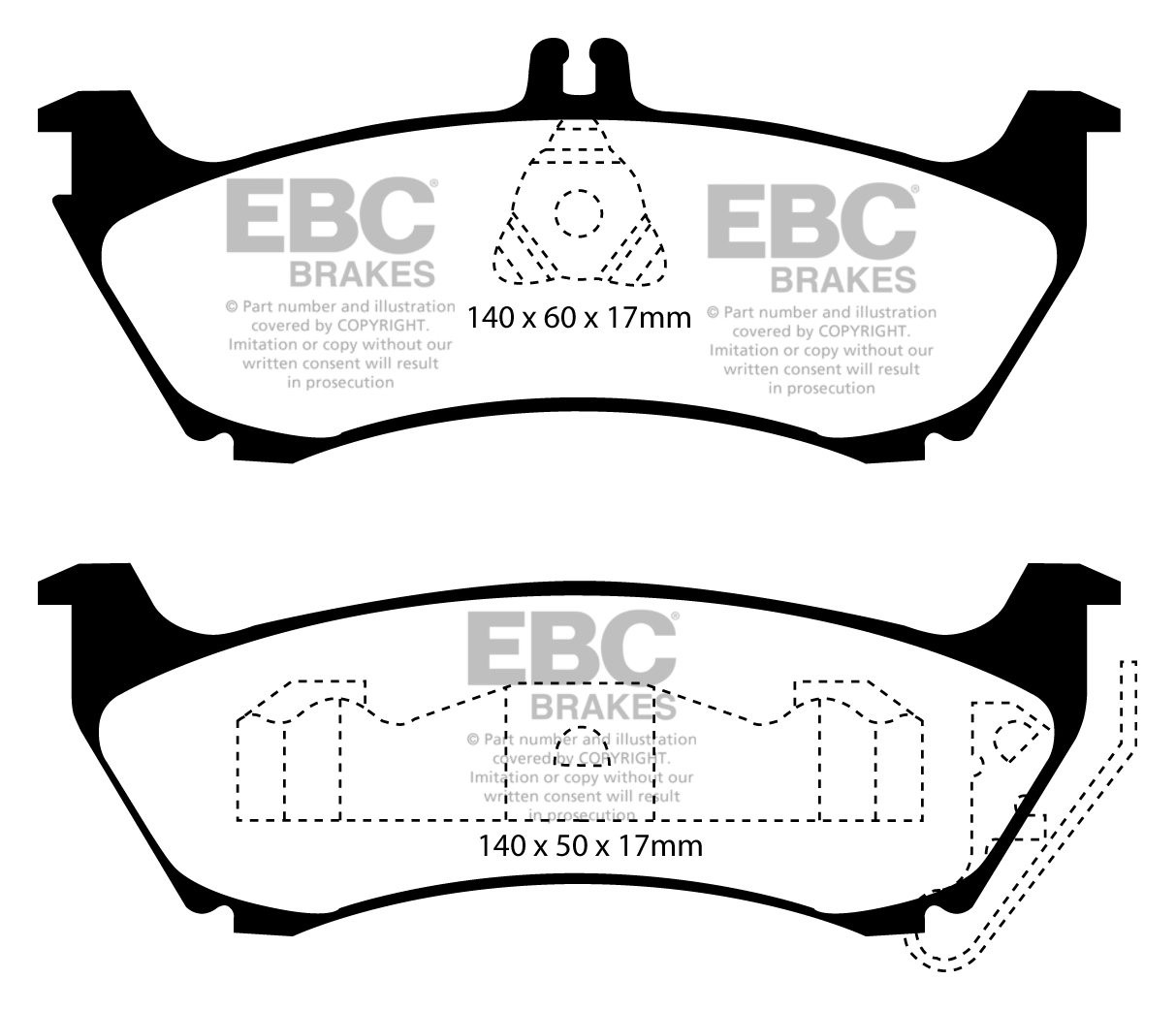 EBC Brakes MERCEDES M-Class (W163) ML270 (2.7TD) 99-2001 Remblok
