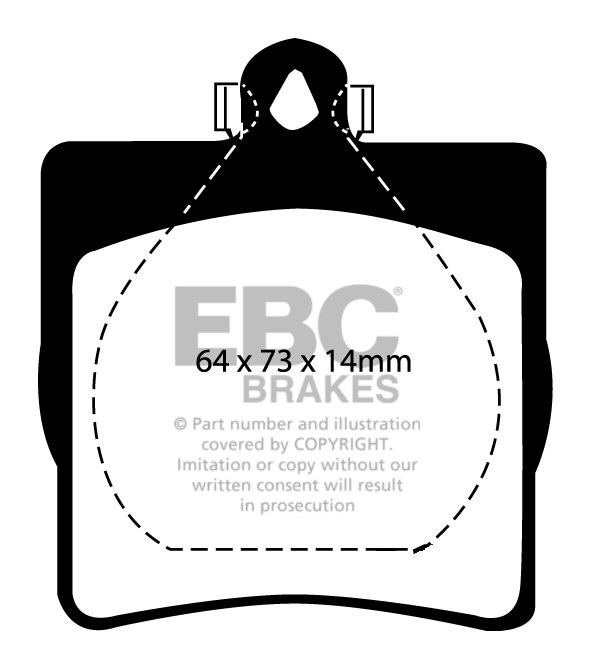 EBC Brakes MERCEDES SLK (R171) SLK300 (3.0) 2009-2011 Remblokken