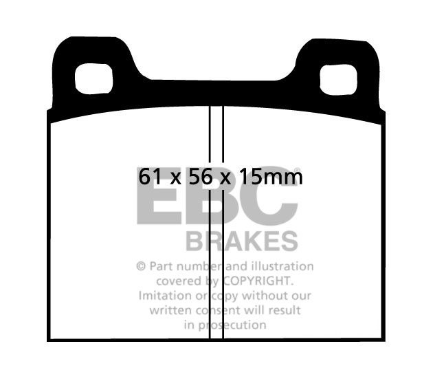 EBC Brakes OPEL Rekord 2.0 72-73 Remblokken voorzijde greenstuff
