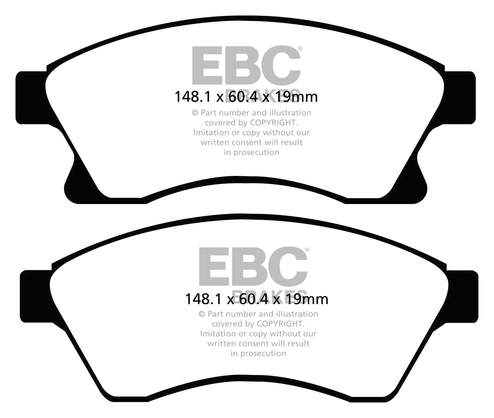 EBC Brakes VAUXHALL (OPEL) Astra 1.4 Turbo (140) 2009-.. Remblok