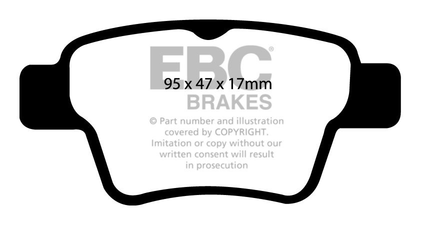 EBC Brakes PEUGEOT 207 1.6 Turbo (150) 2006-.. Remblokken achter