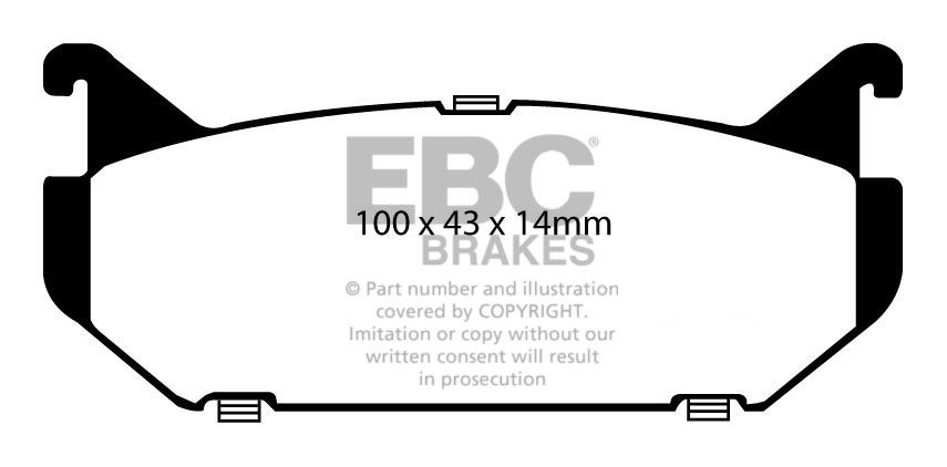 EBC Brakes FORD Probe 2.5 94-98 Remblokken achterzijde