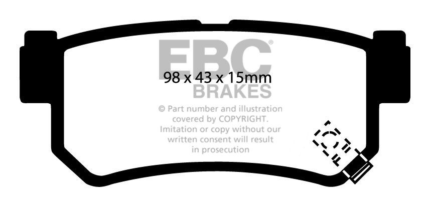 EBC Brakes SSANGYONG Rexton 3.2 2002-2004 Remblokken achterzijde