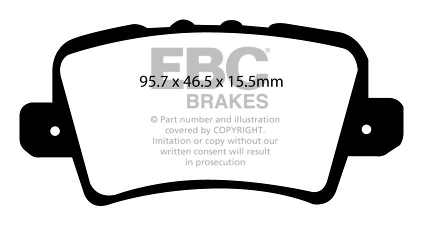 EBC Brakes HONDA Civic 2.0 Type-R (FN2) 2007-2011 Remblokken ach