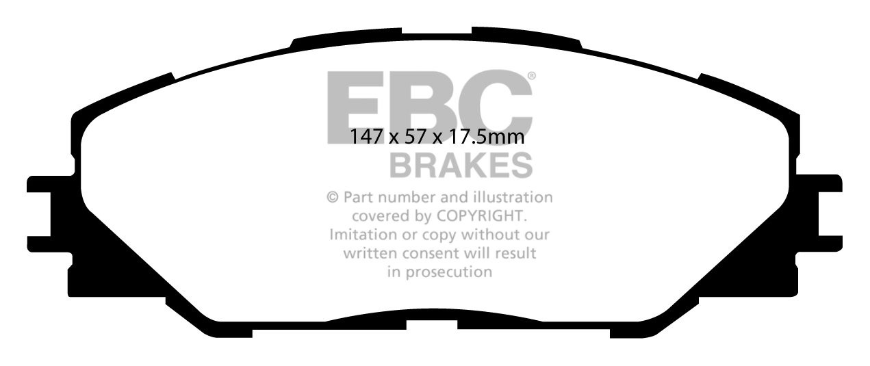 EBC Brakes TOYOTA Rav 4 2.2 TD 2006-.. Remblokken voorzijde