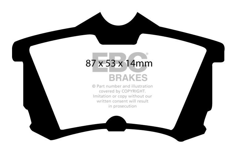 EBC Brakes HONDA Accord Type-R 2.2 (CH) 99-2003 Remblokken achte