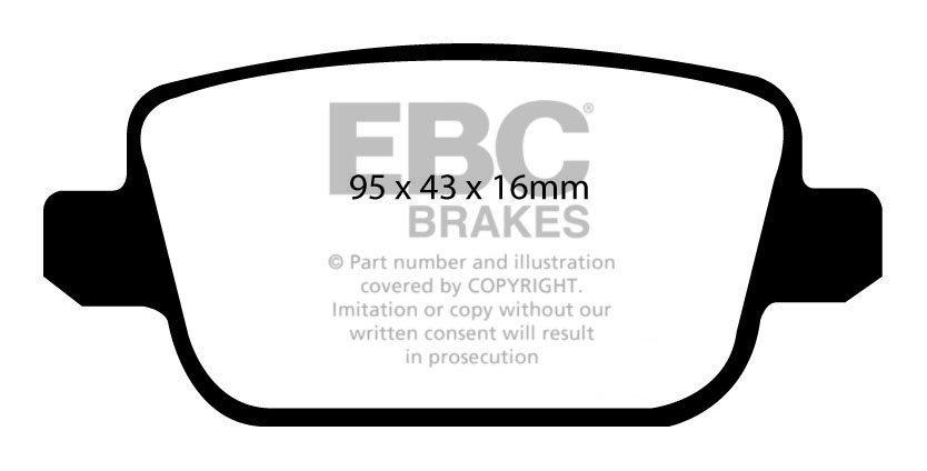 EBC Brakes VOLVO S80 4.4 2006-.. Remblokken achterzijde yellowst