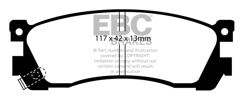 EBC Brakes MAZDA Bongo 2.5 (Friendee) 95-.. Remblokken achterzij