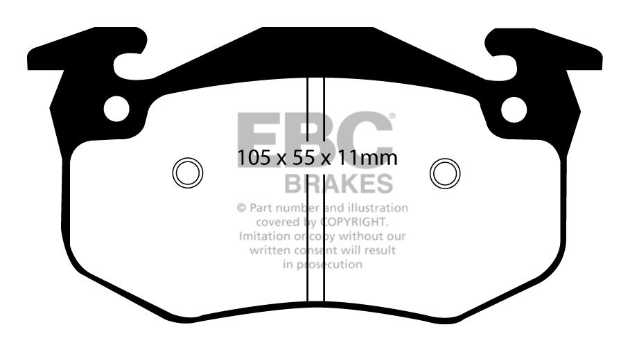 EBC Brakes RENAULT Clio 1.6 98-2005 Remblokken achterzijde green