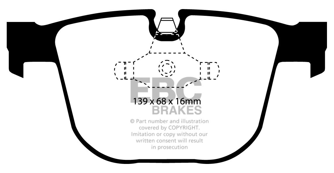 EBC Brakes BMW X6 3.0 Turbo (35) 2010-.. Remblokken achterzijde