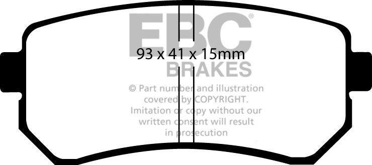 EBC Brakes KIA Cee'd 1.6 2007-.. Remblokken achterzijde