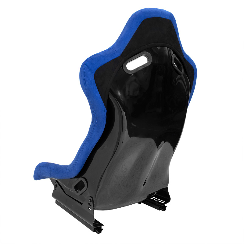Sport seat 'LV' - Black/Blue - Non-reclinable fibreglass back-rest - incl. slides