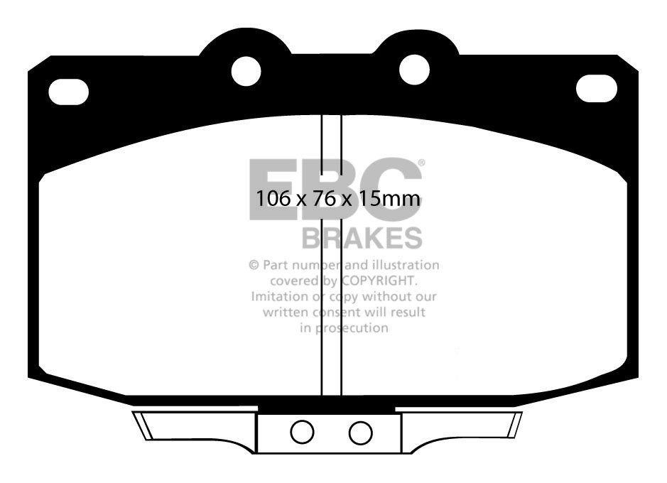 EBC Brakes MAZDA RX7 2.6 Turbo (1.3) (FD1) 91-97 Remblokken voor