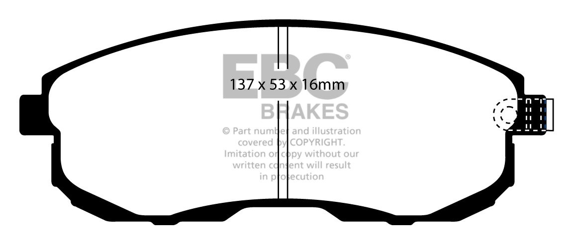 EBC Brakes NISSAN Juke 1.6 2010-.. Remblokken voorzijde