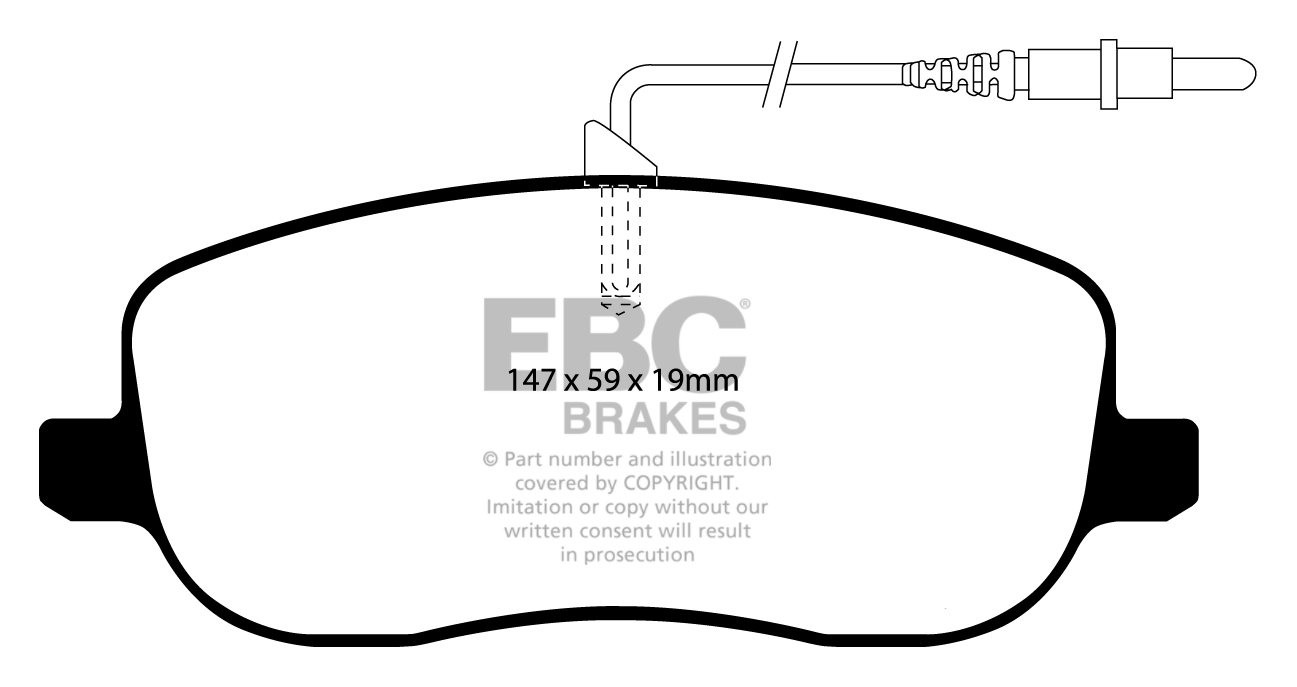 EBC Brakes LANCIA Phedra 2.0 TD 2002-.. Remblokken voorzijde gre