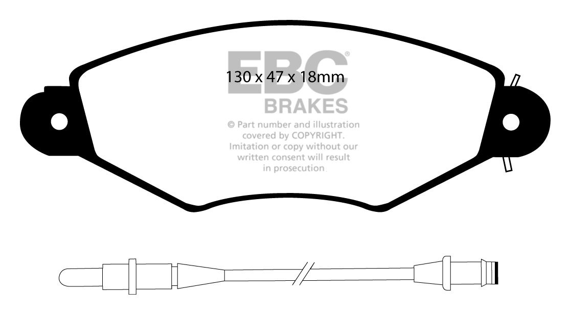 EBC Brakes RENAULT Kangoo 1.9 D 2001-2003 Remblokken voorzijde g