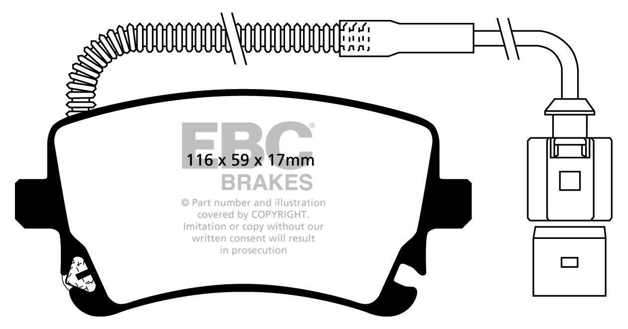 EBC Brakes AUDI S6 4F 5.2 2006-.. Remblokken achterzijde redstuf
