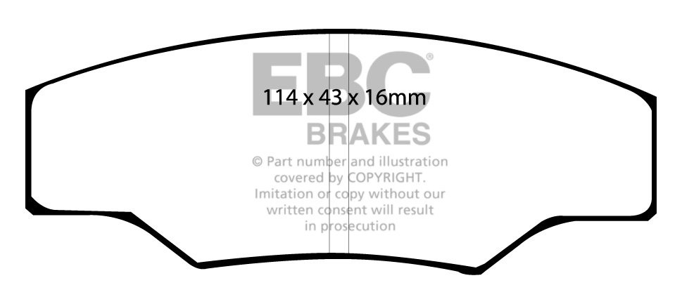 EBC Brakes MAZDA 2 1.5 2007-.. Remblokken voorzijde greenstuff