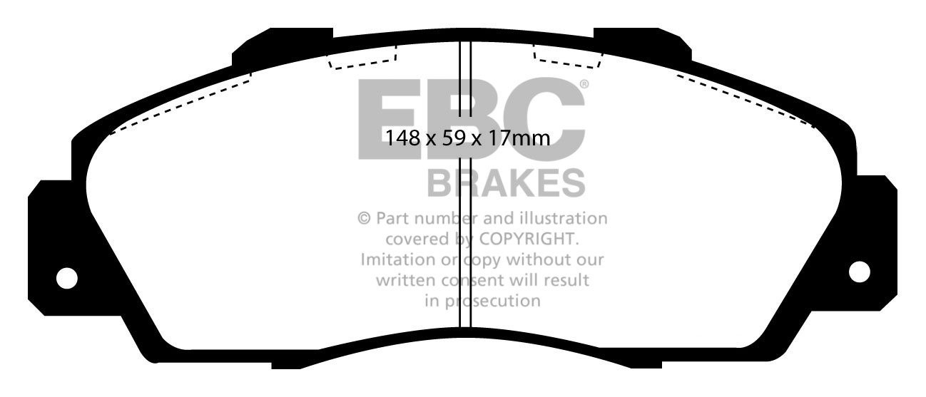 EBC Brakes HONDA Civic 1.6 Type R Import (EK9) 98-2001 Remblokke