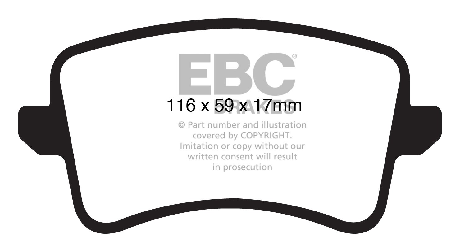 EBC Brakes AUDI Q5  2.0 TD 2008-.. Remblokken achterzijde