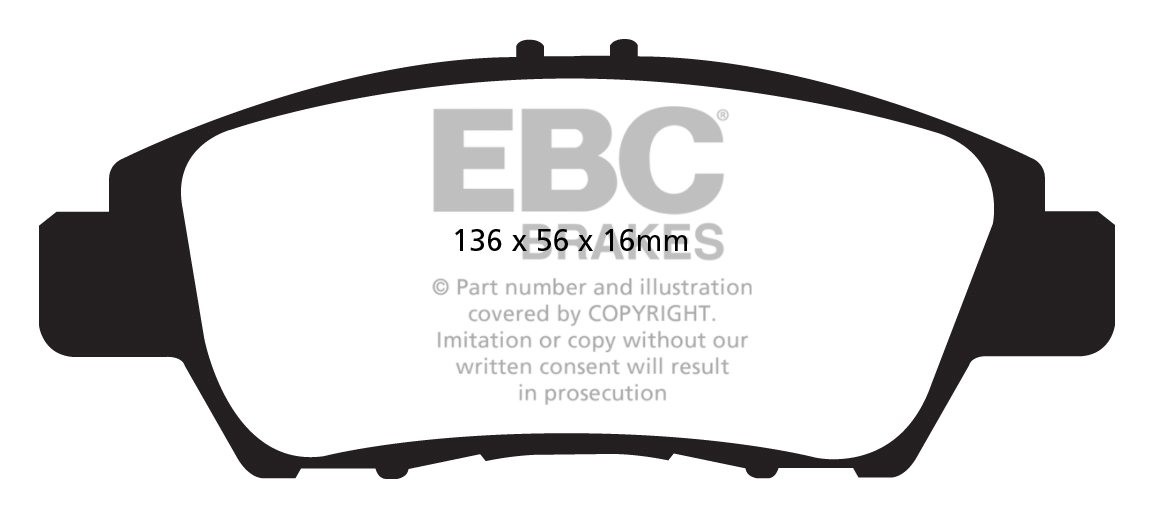 EBC Brakes HONDA Insight 1.3 Hybrid 2009-.. Remblokken voorzijde
