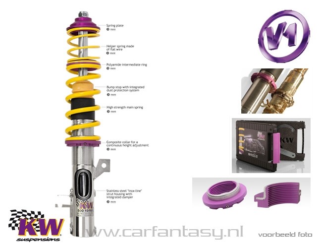 Coilover KW V1 inox Skoda Fabia 5J 1.4 TDI 01/2009-
