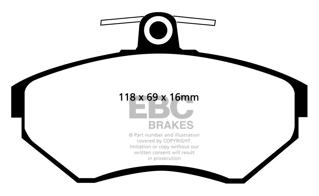EBC Brakes SEAT BEDRIJFSWAGEN Inca 1.9 D 99-2003 Remblokken voor