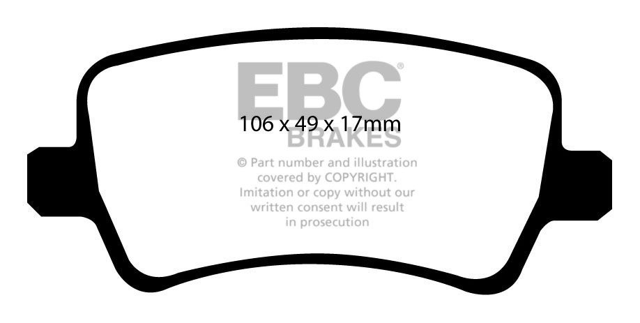 EBC Brakes VOLVO S80 2.4 TD (173)(Elec H/B) 2009-.. Remblokken a