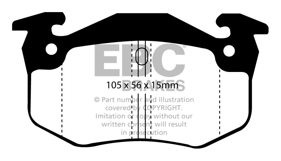 EBC Brakes RENAULT Safrane 2.1 TD 92-96 Remblokken achterzijde