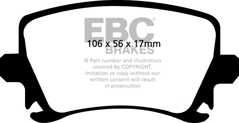EBC Brakes SEAT Exeo 2.0 Turbo (200) 2009-.. Remblokken achterzi